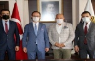 Vergi Dairesi heyeti Başkan Şahin’i ziyaret etti