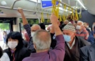 Alanya'da toplu taşımada korkutan manzara