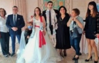 Gökçe ve Coşkun ailesinin mutlu günü