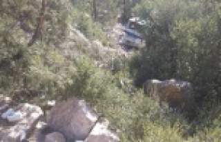 Uçuruma yuvarlanan kamyonet sürücüsü yaşamını...