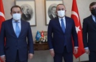 Çavuşoğlu Türk Konseyi Genel Sekreteri Amreyev'i...
