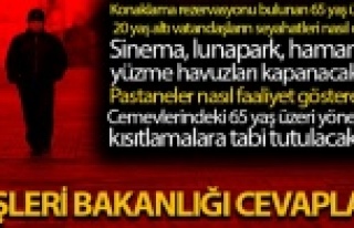 İçişleri Bakanlığından kısıtlama ve tedbirlerle...