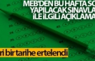 MEB'den bu hafta sonu yapılacak sınavlar ile...