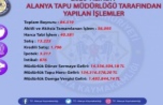 Alanya'nın 2020 Tapu Müdürlüğü verileri