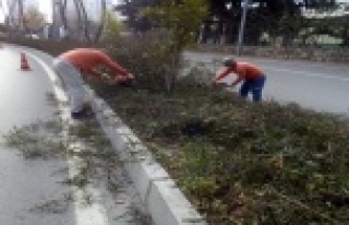 Kısıtlamada kent merkezinde bakım onarım çalışması