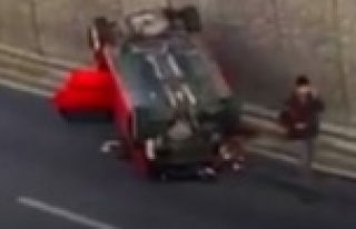 Alanya çevreyolunda korkutan kaza