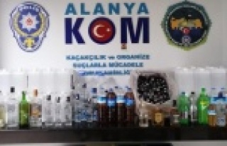 Alanya'da sahte içki operasyonu