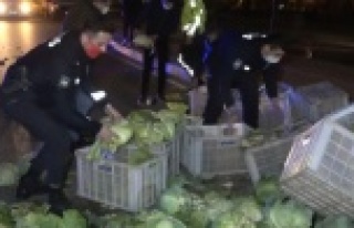 Alkollü sürücünün sebep olduğu kazada yol lahana...