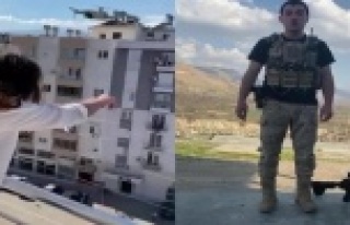 Bin 400 kilometre uzaktaki asker eşinden drone ile...