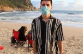 Alanya'da plajda şaşkına çeviren görüntüler