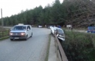 Direksiyon hakimiyetini kaybetti köprüde asılı...