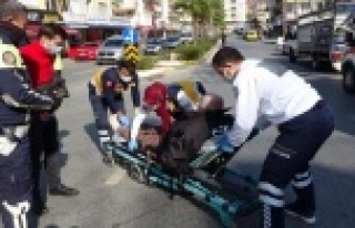 Motosiklet sürücüsü ölümden döndü