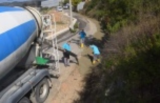 Alanya Belediyesi'nden beton yol