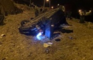 Alanya'da otomobil bahçeye uçtu: 1 yaralı