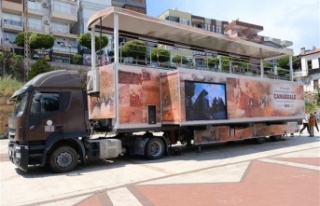 Çanakkale Savaşları mobil müzesi Alanya'da