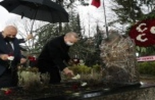 Cumhurbaşkanı Erdoğan, Türkeş'in kabrini...