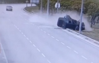 Dehşete düşüren kaza kameraya böyle yansıdı