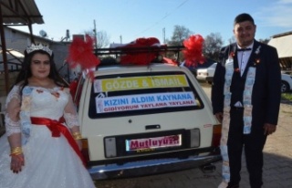 Dirftli evlilik teklifine gelen ceza, gelin arabasını...