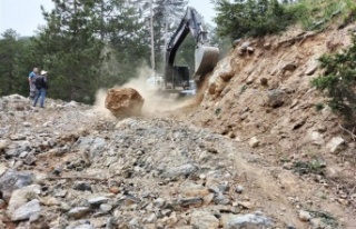 Alanya Belediyesi yayla yollarındaki çalışmalarına...