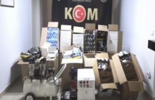Alanya’da polisten kaçak tütün ve makaron operasyonu