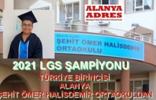 Antalya'nın LGS şampiyonu Alanya'dan