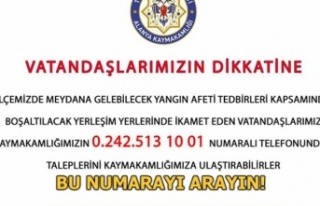 Alanya'da yangın dolayısı ile boşaltılacak...