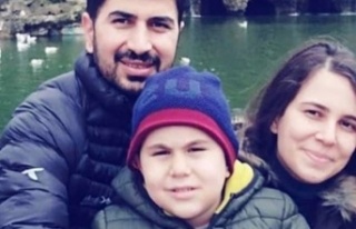 Kazada hayatını kaybeden polis memuru ve çocuğu...