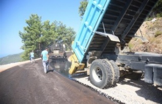 Alanya Belediyesi'nin asfalt çalışmaları...