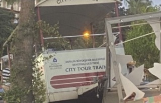 Alanya'da gezi treni kaza yaptı