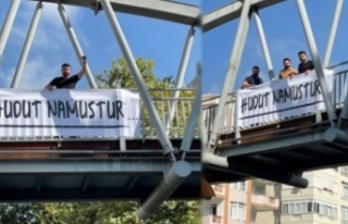 Alanya'da üst geçitlere 'Hudut Namustur'...