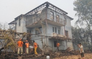Alanya'da yangından etkilenen 102 evden 90 'ı...