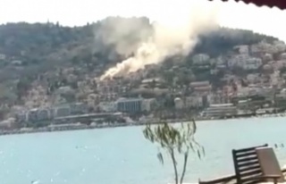 Alanya Kalesi'nde korkutan yangın