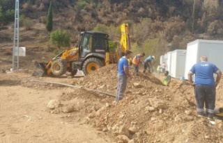 ASAT konteyner evlerin alt yapı çalışmasını...