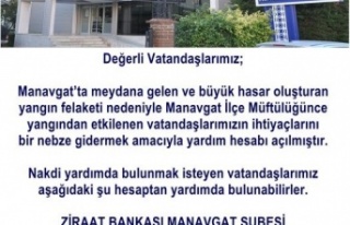 Manavgat Müftülüğü'nce 'yangın yardım...