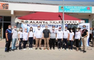 Mobil Aşı Mekezi Alanya'nın yaylalarında