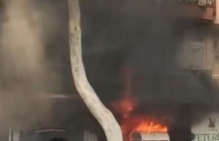 Turizm merkezinde çıkan yangın korku dolu anlar...