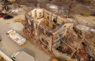 Yangında yok olan Kalemler Mahallesi, havadan görüntülendi