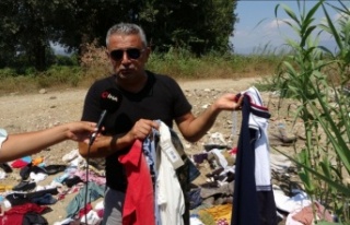 Yardım için toplanan kıyafetleri bakın nereye...