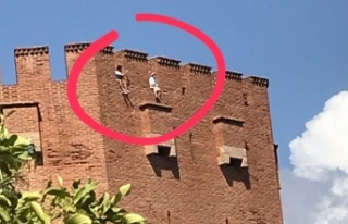 Alanya'da yürekleri ağza getiren görüntü