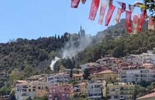 Alanya Kalesi'nde yangın