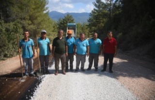 Alanya’da yol yapım çalışmaları