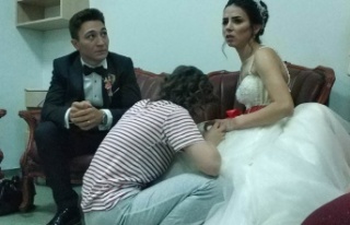 Gelin en mutlu gününde anne acısı yaşadı