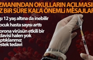 Prof. Dr. Taşova: 'Aşı 12 yaş altına da...