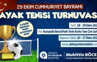 Ayak Tenisi Turnuvası’na başvurular başladı