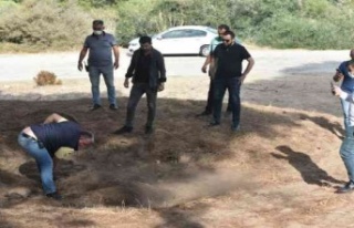 Mezar şeklindeki tümsek polisi alarma geçirdi