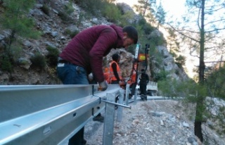 Dim Alacami yoluna bariyer yapıldı