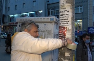 Hayalindeki eşi direklere afiş asarak arıyor