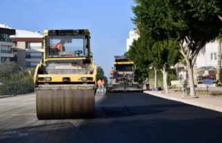 İki sokak arasına bin 500 ton sıcak asfalt