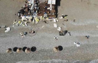 Sarı kodun ardından sahile önce kepçeler sonra...