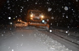 Alacabel'de kar yağışı başladı